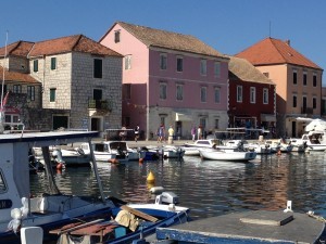 The waterfront in the sleepy town of Stari Grad on Hvar island