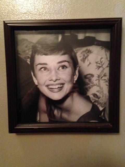 Audrey, in the ladies' room!